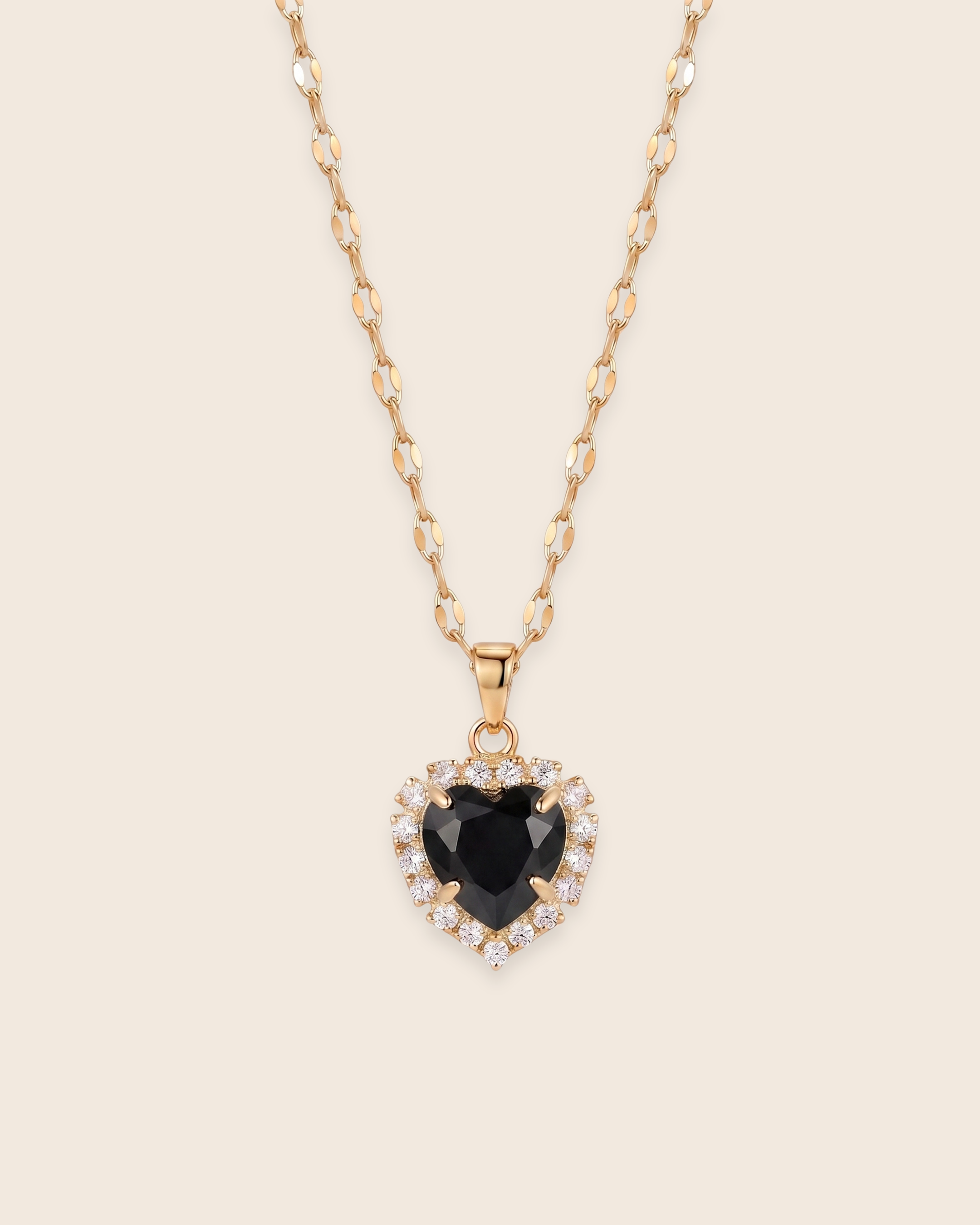 Amour Birthstone Necklace - December Black Onyx