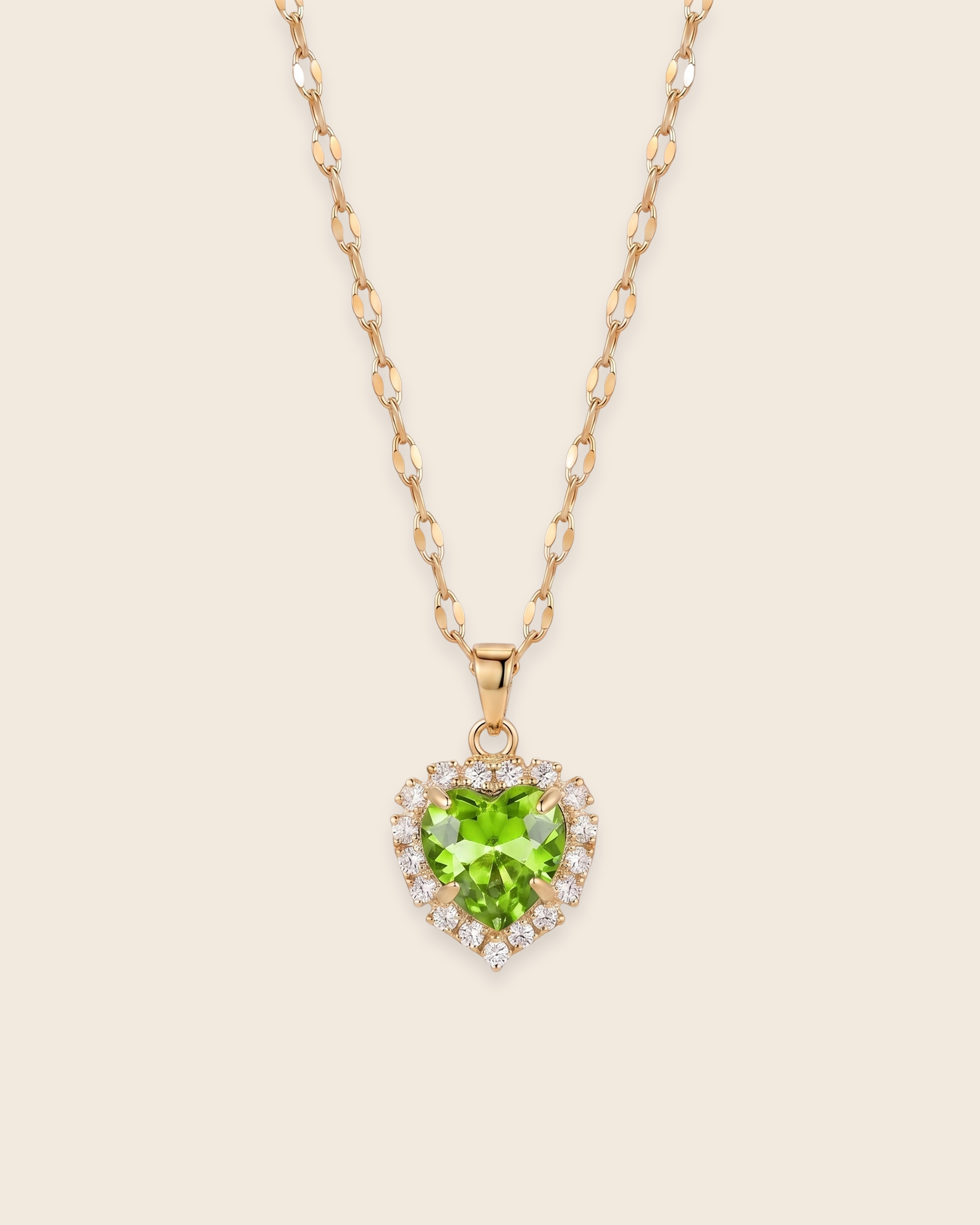 Amour Birthstone Necklace - August Peridot