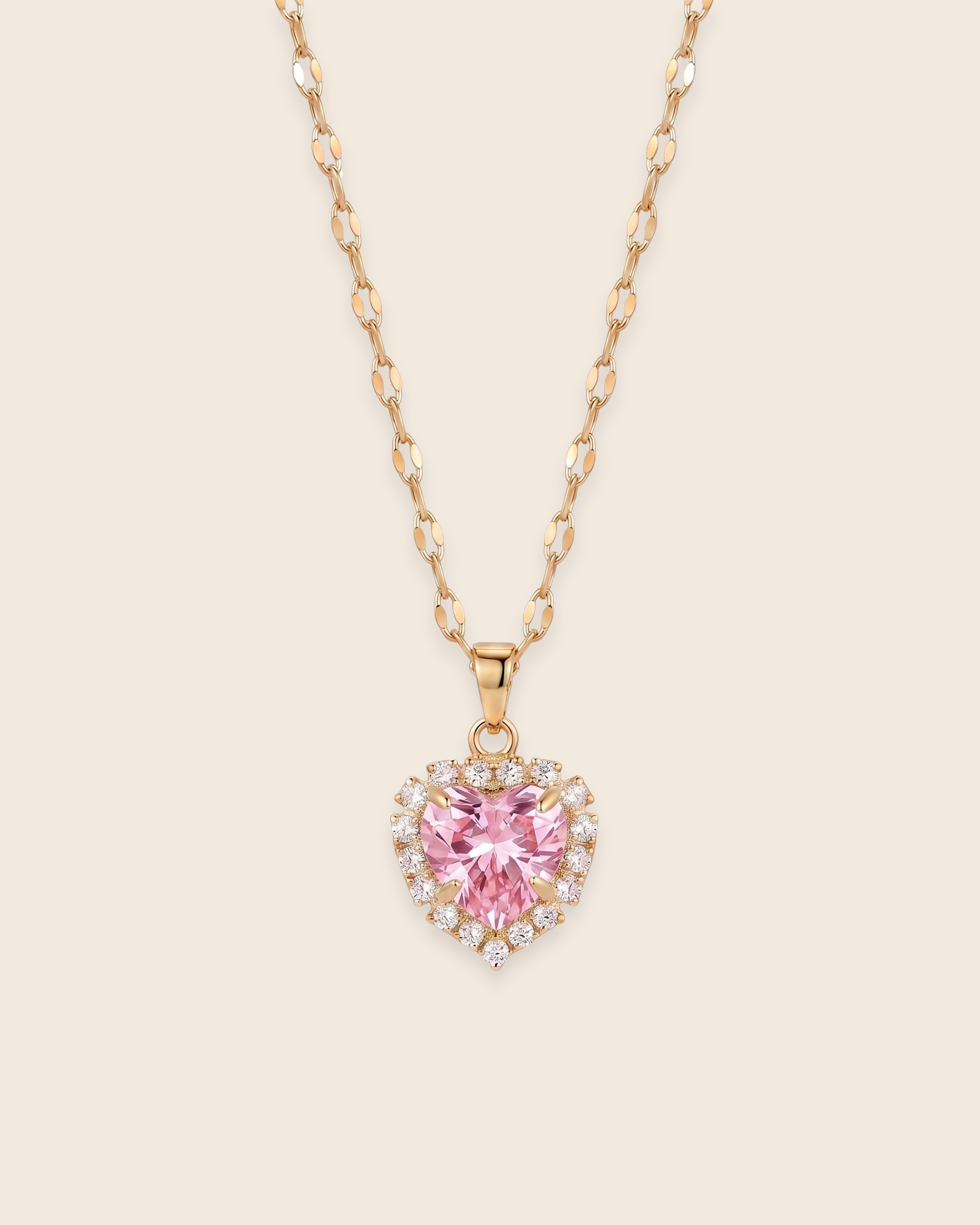 Amour Birthstone Necklace - October Pink Tourmaline
