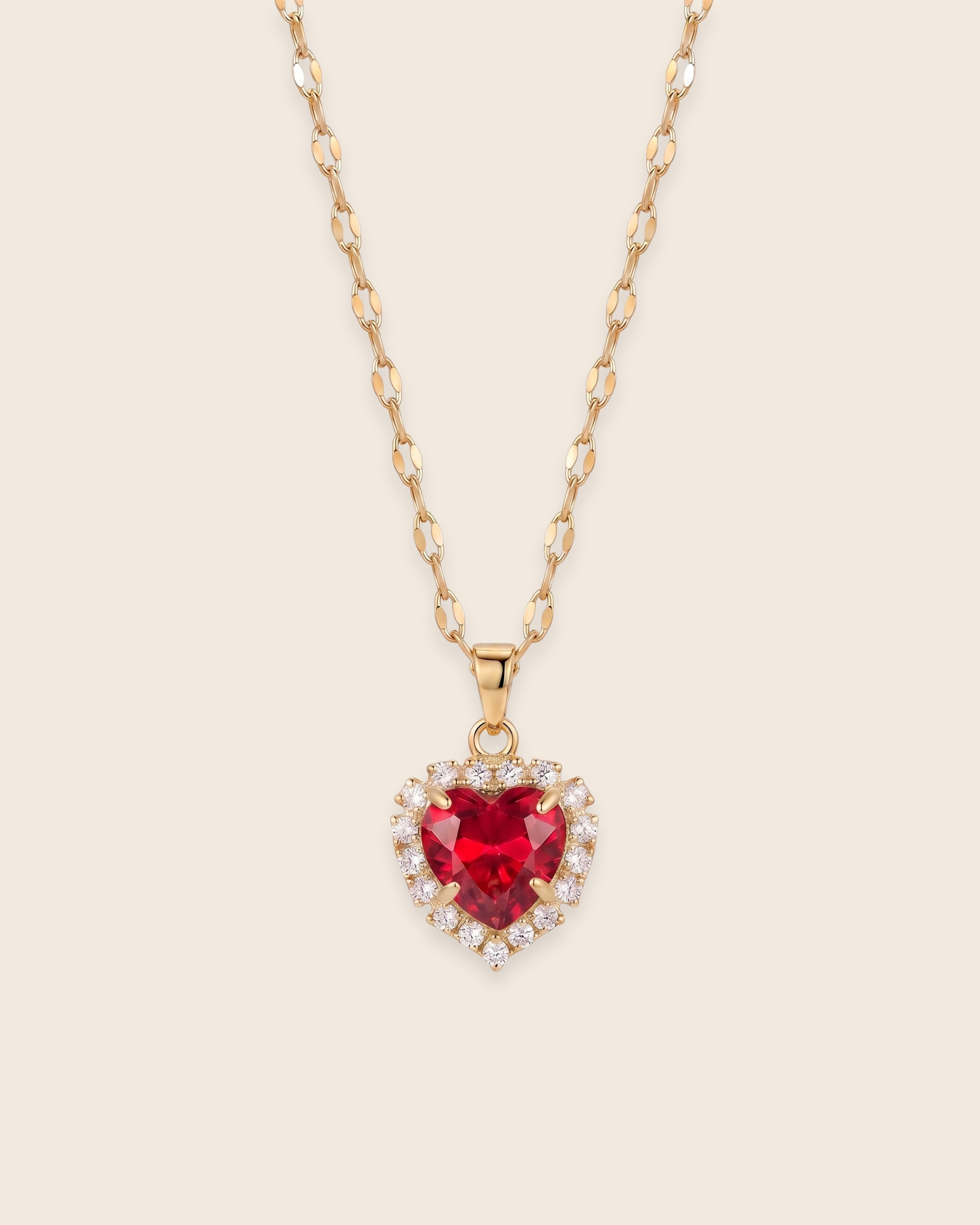 Amour Birthstone Necklace - July Ruby